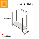 KHOMO GEAR 4 Log Rack Cover 4ft, 4 Feet, Grey KHOMO GEAR