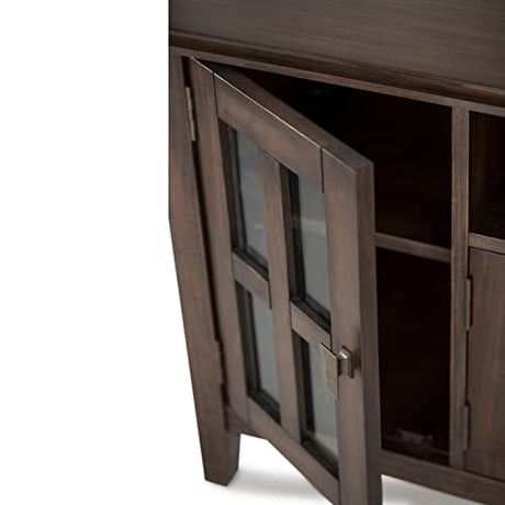 SIMPLIHOME Artisan SOLID WOOD 72 Inch Wide Transitional TV Media Stand in Natural Aged Brown for TVs up to 80 Inch, For the Living Room and Entertainment Center SIMPLIHOME