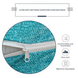 MAXYOYO Mattress Cover for Traditional Japanese Futon Mattress, Futon Floor Mats Cover with Zipper, Super Soft and Machine Washable, Bohemian, Twin MAXYOYO