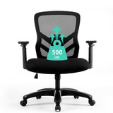 YFO Big and Tall Office Chair 500LBS - Computer Desk Chair with Adjustable Lumbar Support, Heavy Duty Ergonomic Mesh with 360 Rotation 4D Arm and Extra Wide Comfty Seat, Quiet Wheels for Adults YFO