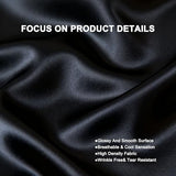 COZYXWORLD 4 Piece Satin Silky Sheet Set King Size, Smooth Surface Friction Less for Hair & Skin Care, Deep Pocket Cooling Bedding, Black COZYXWORLD