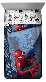 Jay Franco Marvel Spiderman Crawl 5 Piece Full Bed Set - Includes Reversible Comforter & Sheet Set Bedding - Super Soft Fade Resistant Microfiber - (Official Marvel Product) Jay Franco