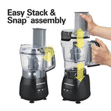 Hamilton Beach Stack & Snap 4-Cup Mini Food Processor & Vegetable Chopper, 250 Watts, for Slicing, Shredding, and Puree, Black (70510) Hamilton Beach