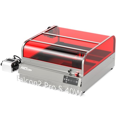 Creality Falcon2 Pro S 40W Laser Engraver, 600mm/s High Speed Laser Cutter with Air Assist, Dual Mode&Auto Focus Laser Module, Auto Fan, Camera Positioning,Safety Switch for Wood Metal Leather Creality