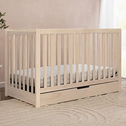 Carter's by DaVinci Colby 4-in-1 Convertible Crib with Trundle Drawer in Washed Natural, Greenguard Gold Certified, Undercrib Storage