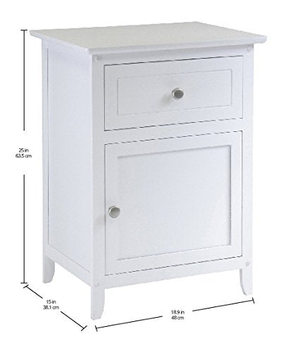 Winsome Eugene Accent Table, 18.90"W x 14.96"D x 25"H, White