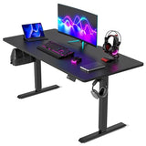 CubiCubi 63 x 28 Large Standing Desk, Height Adjustable Electric Computer Desk, 28" Deep Desktop, Sit Stand up Home Office Workstations with 4 Preset Heights, Black CubiCubi