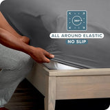 Bare Home 2-Pack Fitted Bottom Sheets Twin XL - Premium 1800 Ultra-Soft Wrinkle Resistant Microfiber - Deep Pocket (Twin XL, Grey) Bare Home