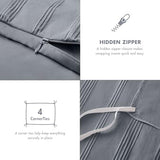 Madison Park Essentials Striped Duvet Cover Set Twin/Twin XL, Modern Minimalist Bedding Set with Premium Jacquard Stripe, 2 Pieces Duvet Cover Reversible with Zipper Closure & Corner Ties,Blue/Grey Madison Park Essentials