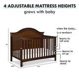 Carter's by DaVinci Nolan 4-in-1 Convertible Crib in Espresso, Greenguard Gold Certified, 57.5x30.8x47 Inch (Pack of 1) DaVinci