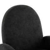 Christopher Knight Home Sidney Fabric Upholstered 360° Swivel Chair, Boucle Push-Back Recliner, Solid Wood Glider Recliner with Rotation, Living Room Lounge Sofa, Adjustable Comfy Reading Chair,Black Christopher Knight Home