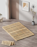 Meulbaty Bed Plate, Guest Tatami Bed Frame,Japanese Tatami Mat, Foldable Wood Slatted Floor Bed Frame for Futon Mattress, Breathable Moisture-Proof Floor Sleep Bedding (Full) Meulbaty