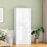 RAVIGIN Metal Storage Cabinet,71" H Pantry Cabinet with 2 Doors and 5 Adjustable Shelves,6 Tier Tall Kitchen Storage Cabinets for Kitchen,Pantry,Living/Study/Laundry Room(White) RAVIGIN