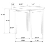 Coaster Home Furnishings 3-Piece Round Wood Dining Room Set Drop Leaf Extension Table Ladder Back Side Chairs Upholstered Seat Cushions Cappuccino and Tan 130005 Coaster Fine Furniture