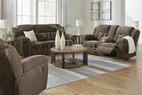 Signature Design by Ashley Frohn Modern Manual Reclining Sofa, Dark Brown Signature Design by Ashley