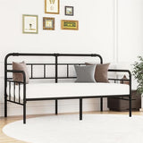 Goltriever Daybed-Metal-Twin-Bed-Frames - with Modern Headboard,Strong Mattress Foundation with Steel Slats Support,No Box Spring Needed,Black Goltriever