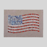 Red White & Bloom Embroidery Kit, US 250th Anniversary 365-Day Floral American Flag Cross Stitch Set for Beginners Adults, Veterans, Patriotic Craft Gift