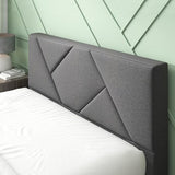 ZINUS Judy Upholstered Platform Bed Frame, Mattress Foundation, Wood Slat Support, No Box Spring Needed, Eco Friendly WonderBox (TM), Easy Assembly, Dark Grey, Queen ZINUS