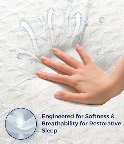 AVIKEN Waterproof Mattress Protector Full Size, Soft Breathable Mattress Pad with Deep Pocket 8"-21", Noiseless 3D Air Fabric Cooling Mattress Cover for Bed, Machine Washable, White AVIKEN