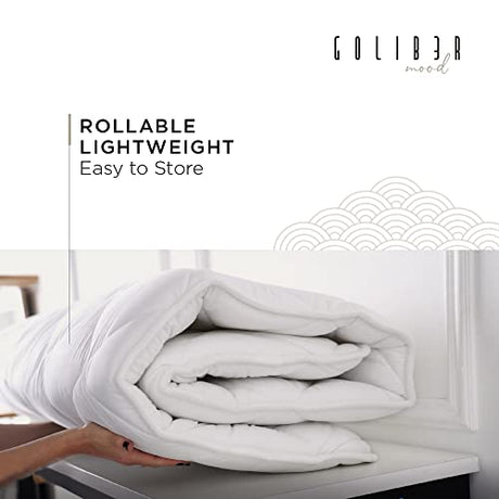 Goliber Japanese Futon Japanese Floor Bed, Tatami Foldable Bed, Roll Up Sleeping Pad, Shikibuton, (Queen 62 x 82 inch - 160 x 210 cm) Goliber