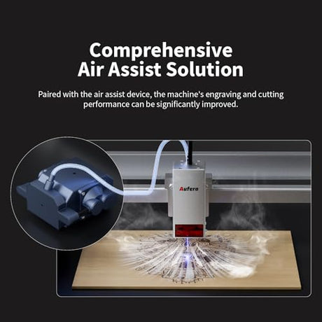Aufero Laser Engraver 20000mW Laser Cutter Machine with 40L Air Assist Large Working Area Laser Engraver Machine for Wood, Metal, Acrylic,Leather Wood Laser Engraver with APP Control Aufero