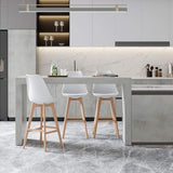Mobili Fiver Evolution Tall Kitchen Bar Table Made in Italy | Space Saving, Counter Height Table for 6 | Modern Breakfast Bar Counter Top w/Cable Holder | Concrete Grey Effect | 70,9'' x 23,6" in Mobili Fiver