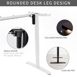 VIVO Electric Single Motor Standing Desk Frame for 41 to 74 in Table Tops, Memory Height Adjustment, Frame Only, White, DESK-E151EW VIVO