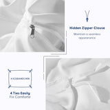 SONORO KATE 100% Egyptian Cotton Duvet Cover King Size, 1000 Thread Count Sateen Duvet Cover, Soft, Breathable Cotton Comforter Cover with Hidden Zipper Closure - 3 PC (White,King) SONORO KATE