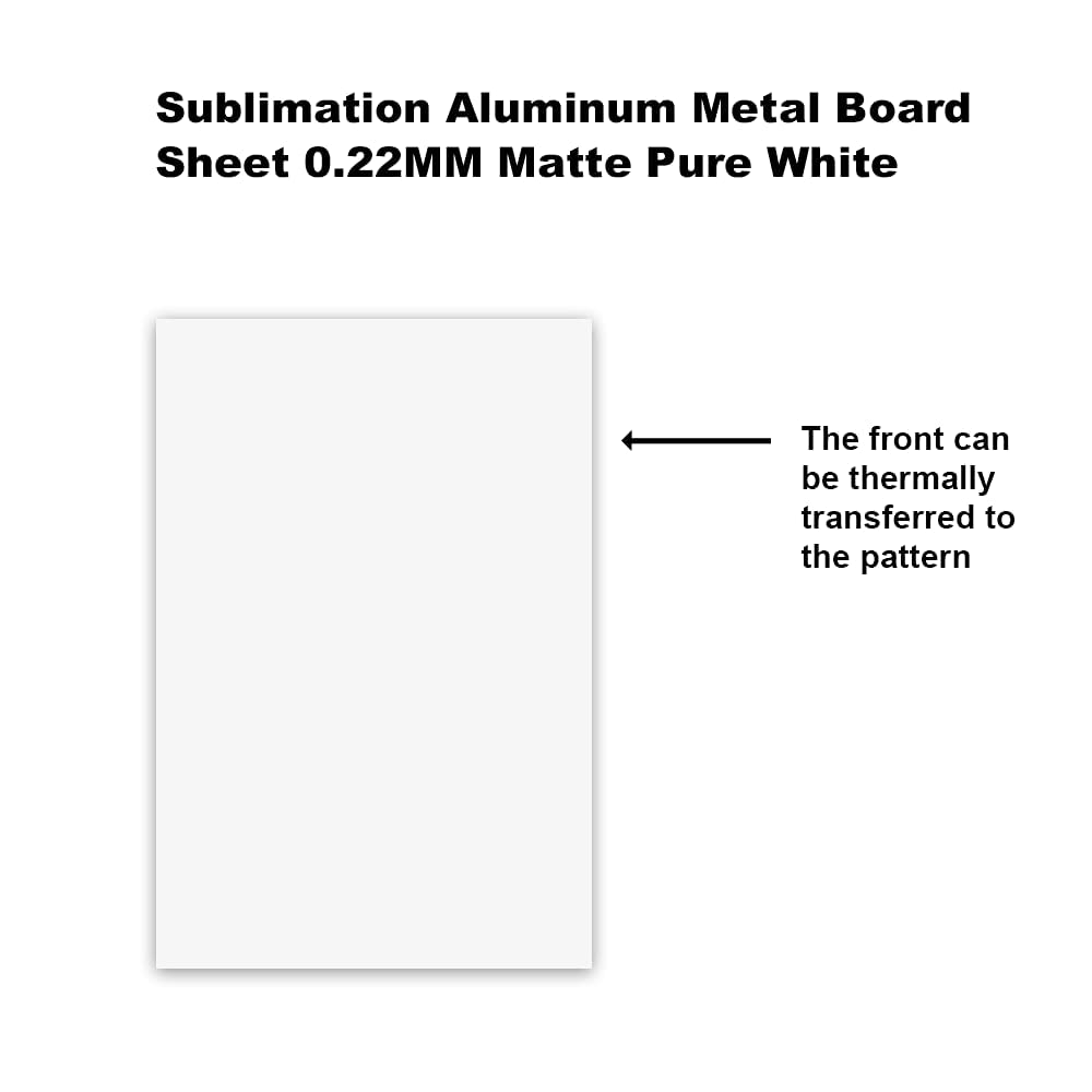MR.R 10 Pieces 4''x6'' Sublimation Blanks Aluminum Metal Board Matte Pure White Photo Blanks Aluminum Sheet Sign Blanks Sublimation Blank Aluminum Plate for Heat Transfer Printing,0.22 mm Thickness MR.R