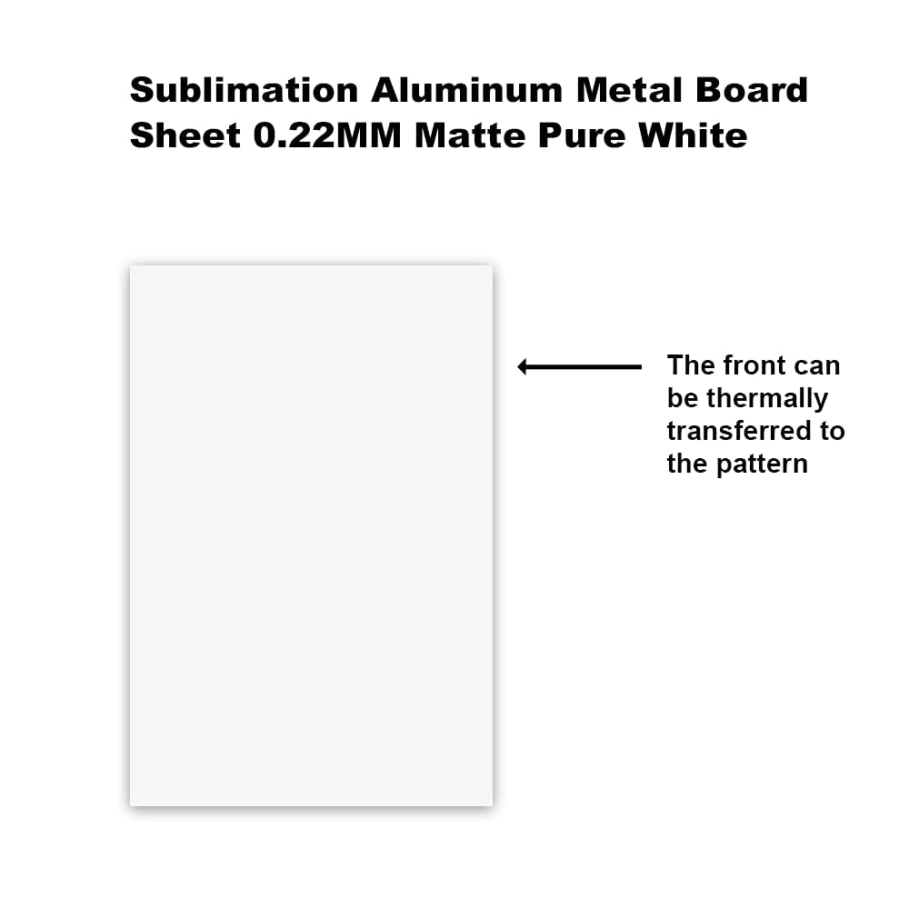 MR.R 10 Pieces 4''x6'' Sublimation Blanks Aluminum Metal Board Matte Pure White Photo Blanks Aluminum Sheet Sign Blanks Sublimation Blank Aluminum Plate for Heat Transfer Printing,0.22 mm Thickness