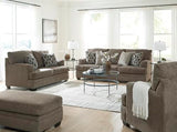 Signature Design by Ashley Stonemeade Casual Loveseat with 2 Toss Pillows, Dark Brown Signature Design by Ashley