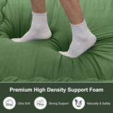 Auemtyn Japanese Floor Mattress, 4" Japanese Futon Mattress, Foldable & Portable Shiki Futon (shikibuton), Roll Up Thicken Sleeping Tatami Mat Sleeping Pad for Camping (Green, 54 x 80) Auemtyn