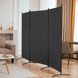 Spurgehom 3 Panel Room Divider Folding Partition Privacy Screens, Freestanding Fabric Room Panel Portable Room Partition Wall Dividers for Home Office Restaurant, 102" W X 71" H (Black) Spurgehom