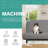 YEMYHOM Futon Cover Latest Jacquard Design High Stretch Armless Sofa Bed Slipcover Anti-Slip Furniture Protector with Elastic Bottom (Futon, Light Gray) YEMYHOM