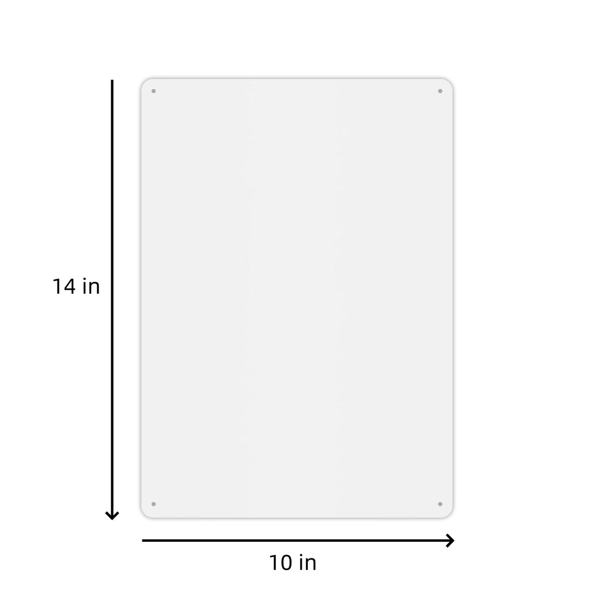 MUXYH 4 Pack White Sign Blanks, 14 x 10 Inches, Sturdy Rust Free Aluminum Metal Signs White Color Blank Sign, Waterproof, Easy Mounting, Indoor or Outdoor Use MUXYH
