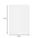 MUXYH 4 Pack White Sign Blanks, 14 x 10 Inches, Sturdy Rust Free Aluminum Metal Signs White Color Blank Sign, Waterproof, Easy Mounting, Indoor or Outdoor Use MUXYH