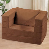 Cansunna Futon Sofa Bed with Pillow, 3-in-1 Sleeper Sofa Bed with Removable Cover, Convertible Floor Sofa Bed, No Assembly Boneless Couch for Living Room, Bedroom Cansunna
