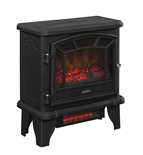 duraflame® Infrared Quartz Electric Fireplace Stove Heater, Black Duraflame
