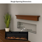 Touchstone Smart Electric Fireplace-The Fury 57" Wide- 4.5" Thin in Wall Recessed-100 Realistic Flame/Ember Bed Color Combos-1,500W Heater-Larger Viewing Area-Alexa/WiFi Enabled Touchstone