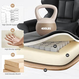 Mvpipi 7-Point Massage Office Chair,Heated Manageral Chair,Ergonomic Executive Chair with Footrest,Adjustable Armrest，Computer Chair for Offices, Study Areas, Gaming Spaces,Black Mvpipi