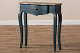 Baxton Studio Elancourt Classic and Provincial Spruce Finished Console Table, Blue Baxton Studio