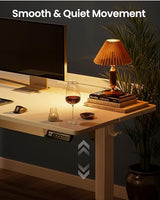 ErGear 44 inch Electric Standing Desk with Drawers, Adjustable Height with Storgear, 4 Memory Height Settings, Sit Stand Up Desk for Home Office & Computer Workstation, White ErGear