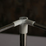 Mengersi Canopy Bed Frame Post Stainless Steel Four Corner Bed Canopy Poles Mosquito Net Frame Bracket Fit for Metal Bed Wood Bed Twin Size (Silver) Mengersi