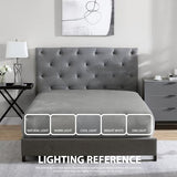 Cathay Home Full Plush Fur Fitted Sheet - Ultra Soft & Thick Plush Fur - All Season Cozy Warmth - 12" Deep Pocket Fitted Sheet Only (Full, Grey) Cathay Home