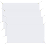 4 Pcs 3 x 6 Feet Large Blank Banner Polyester Sublimation Banner with Hanging Ropes Paintable Easy Hang Signs White DIY Banner Signs for Indoor Wall Outdoor Party Display Business Office Supply Shimeyao