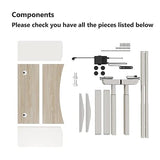 Sileye Electric Sit Dual Motor Height Adjustable, Memory Stand Up Desk with Drawer, Ideal for Daily Use at Home Office, Bedroom, 63x30 Inch, White and Oak Sileye