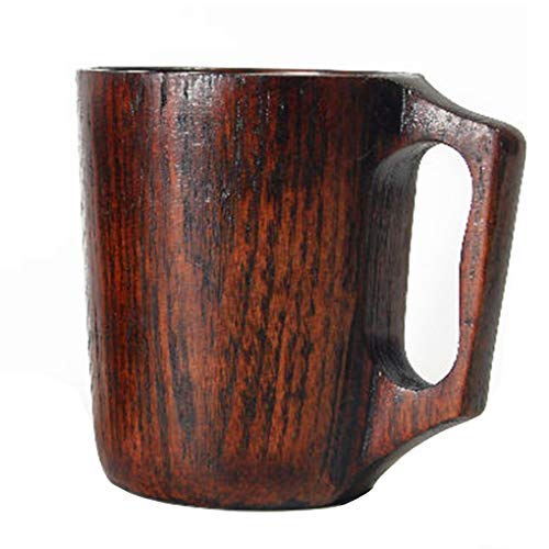 12 oz Handmade Wooden Coffee Mug Wood Outdoor Cool Man Mug Unique Camping Cup Guys Tankard Beer Mug Stein for Men Gift Coffee Cup Fancy Viking Mug Renawe