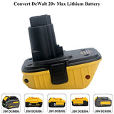 Qbmel 2-Packs DCA1820 18V to 20V Battery Adapter Replace for 20V MAX Lithium Battery DCB200 DCB203 DCB204 DCB205 DCB206 for 18Volts Tools NiCad & NiMh Battery DC9096 DW9096 DC9098 DW9099 Qbmel
