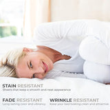 Sleepy Town Full Size Bed Sheets - 3 Piece - NO Flat Sheet Included - Full Sheet Set - Soft, Comfy & Cooling - Easy Care - Wrinkle & Fade Resistant - Brushed Microfiber - Deep Pocket Sheets (White) Sleepy Town