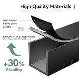 BedsPick 14 Inch Queen Bed Frame, Metal Platform Bed Frame Queen Size with 6 Anti-Slip Mattress Retainers, Heavy Duty Sturdy Mattress Foundation, Easy Assembly, Noise Free, No Box Spring Needed, Black BedsPick